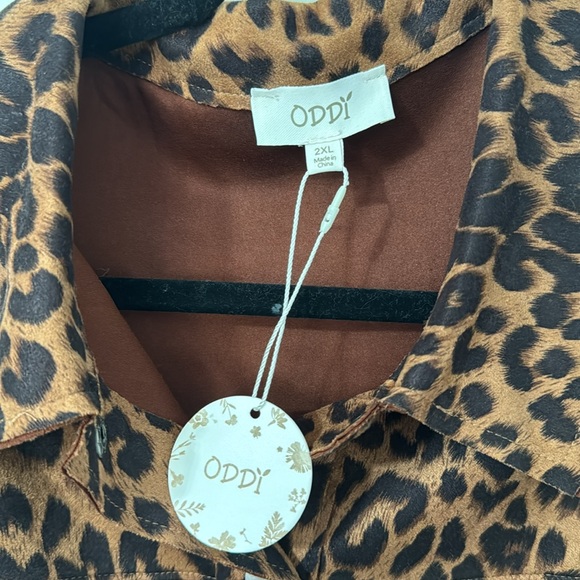 NWT ODDY cheetah fringe button up jacket - Picture 2 of 12
